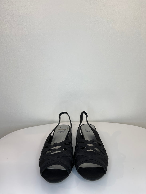 Impo Black Wedge Heels