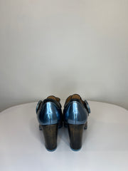 John Fluevog Blue Heels