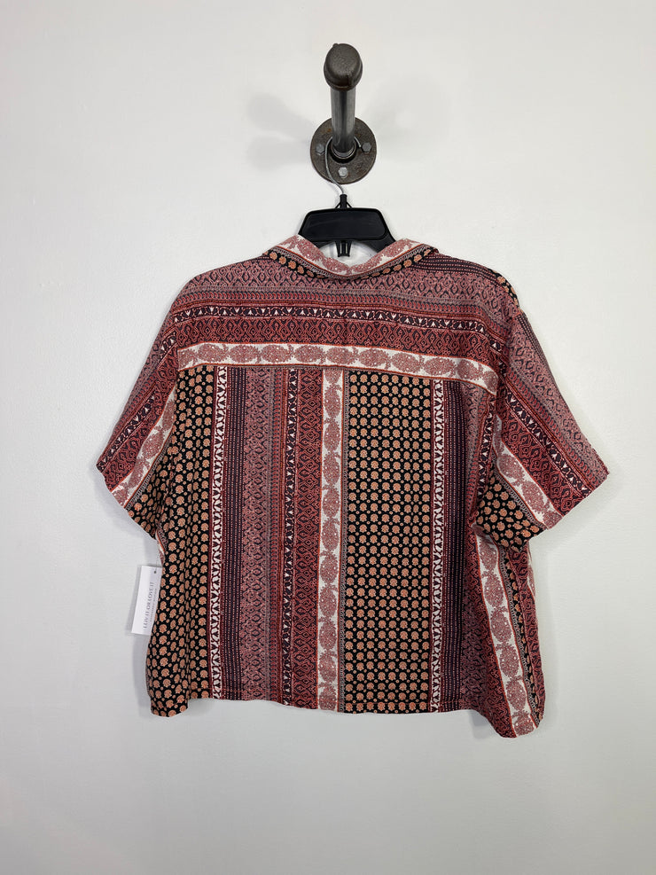 Rachel Zoe Pink Pattern Btn-Up