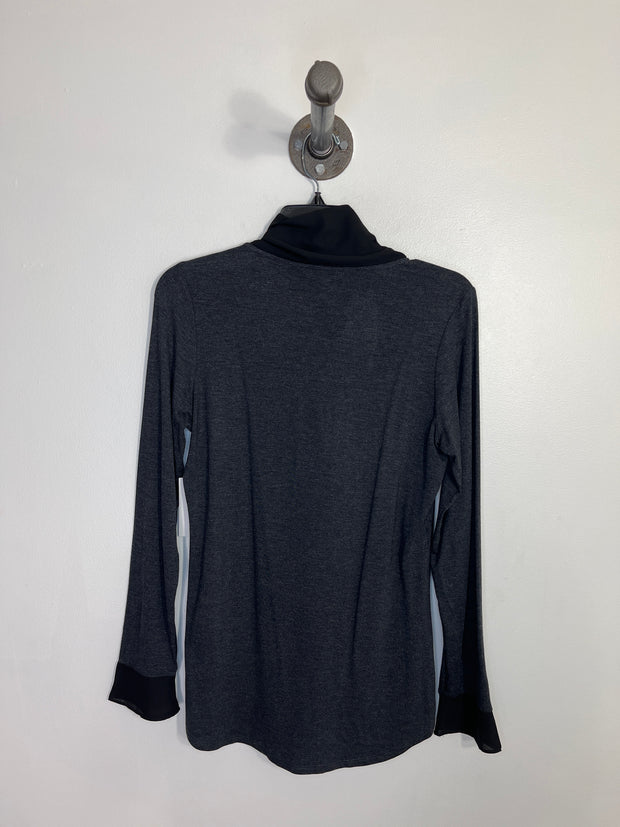 Camber & Grace Blk Tie Blouse