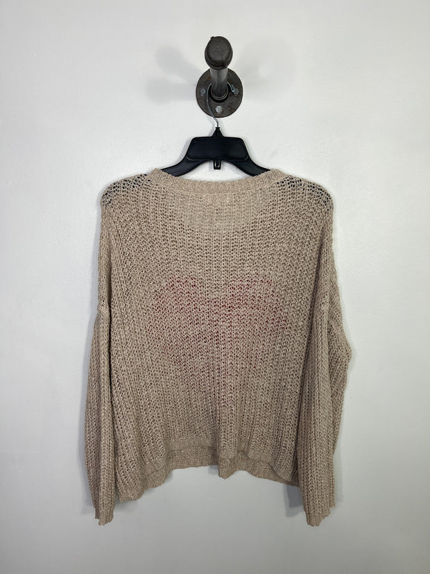 Miracle Bg Knit Heart Sweater