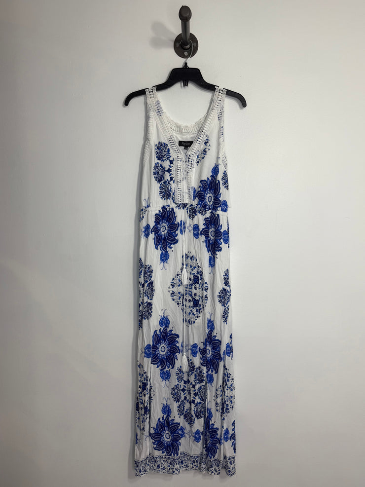 Papillon Wht/Bl Pattern Dress