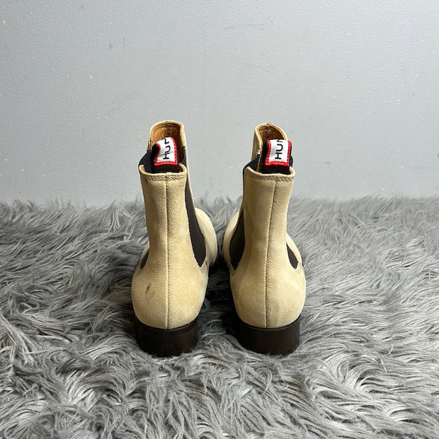 Hunter Beige Ankle Boots