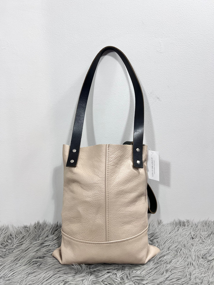 Ora Beige Leather Tote