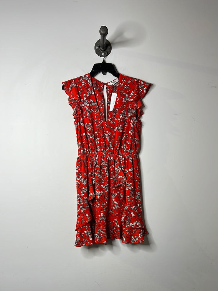 Wildfire Red Floral Dress