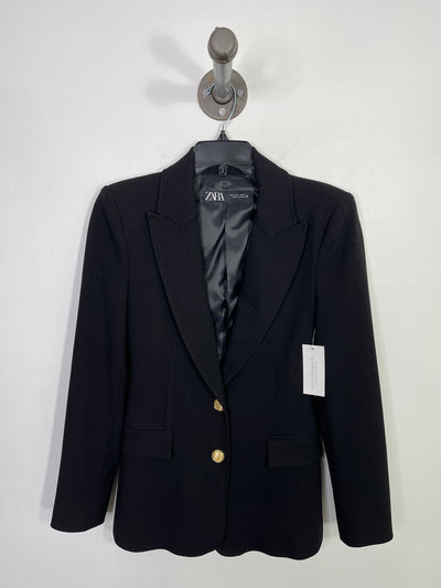 Zara Black Button Up Blazer