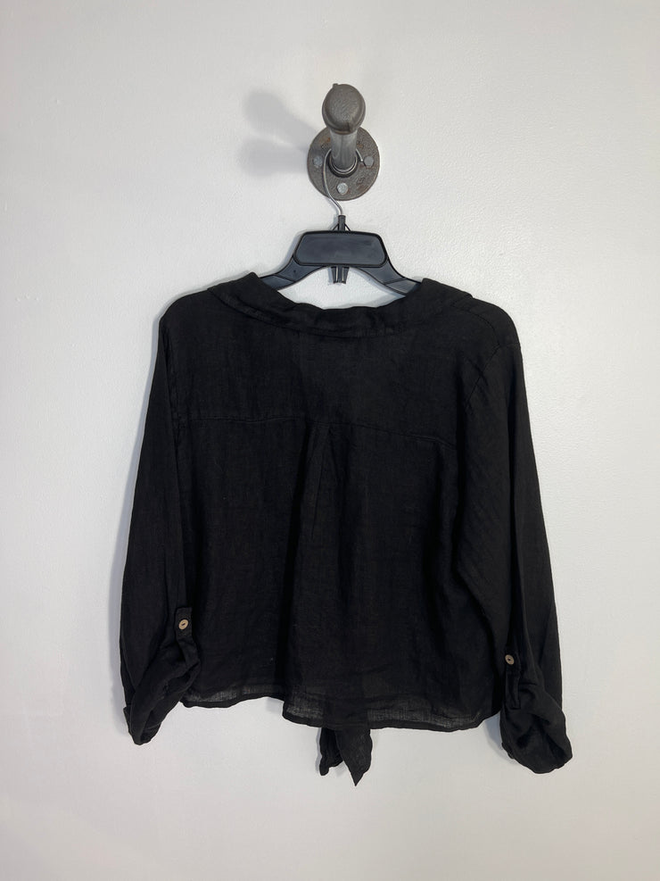 Cherishh Blk Button Blouse