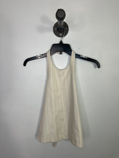 Babaton Wht Pinstripe Halter