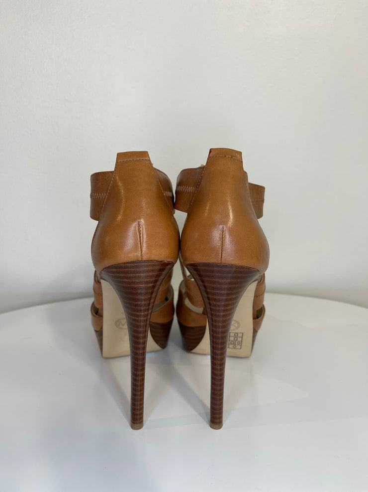 Michael Kors Brown Zipper Heel