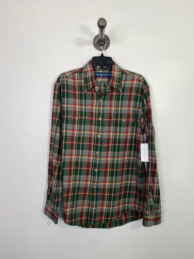 Ralph L. Grn Flannel Button-Up