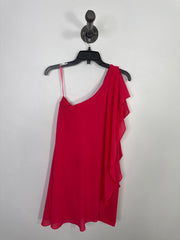 Aqua Pink One-Shoulder Dress