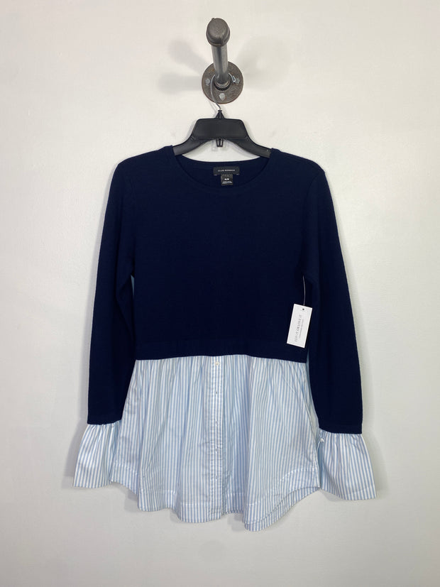 Club M. Navy/Blu Layered Knit