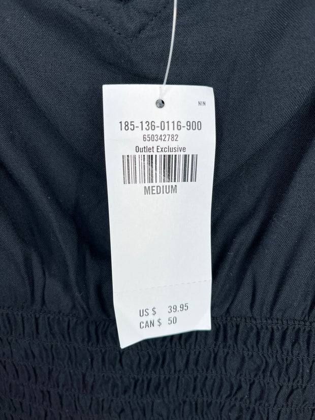 Abercrombie Blk Puff Slv Top