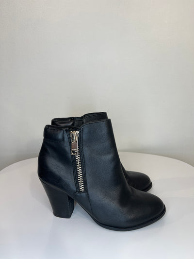 Aldo Black Heel Ankle Boots