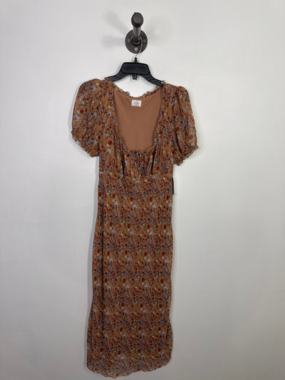 Wilfred Tan Floral Dress