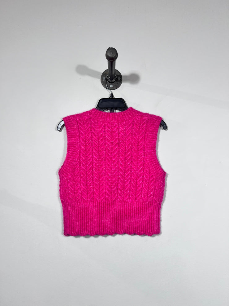 Zara Pink Knit Sweater Vest