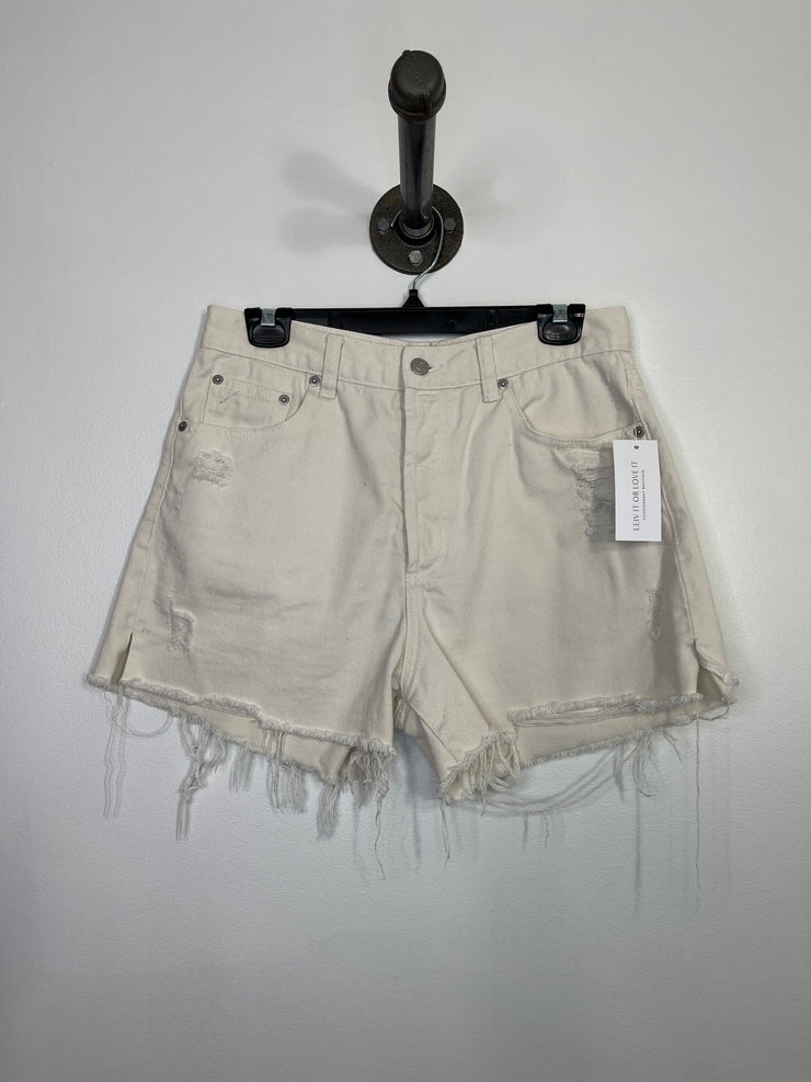 Harlow Cream Denim Shorts
