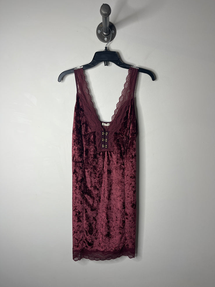 Free P. Maroon Velvet Dress