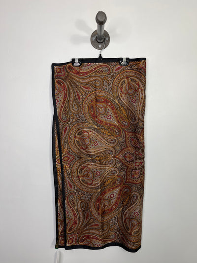 Tie Rack Brn/Rd Pattern Scarf