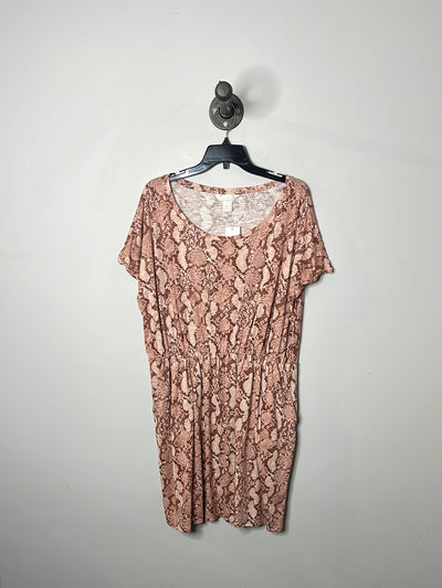 H&M Pink Snake Print Dress