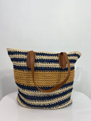 Lulla Tan/Wht/Blu Woven Bag