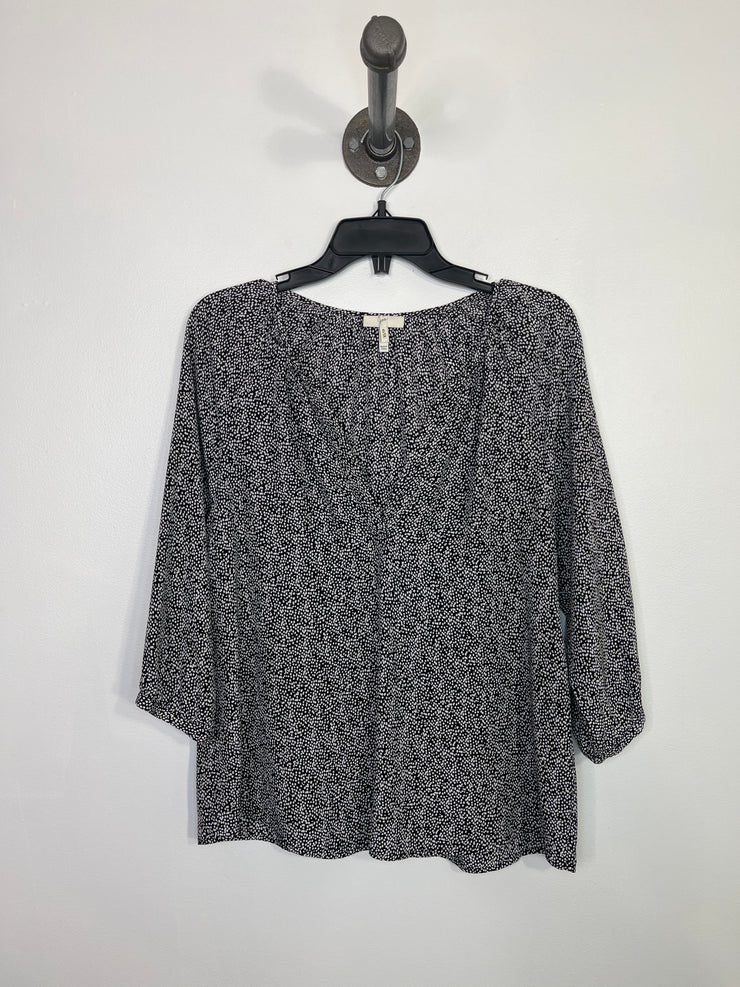 Joie Blk/Wht Pattern Blouse