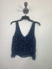 Garage Blue Floral Tank Blouse