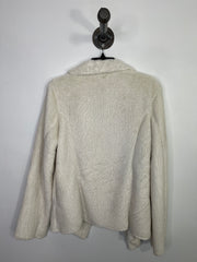 Guess White Fuzzy Drape Jacket