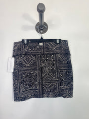 Billa B. Blk/Wht Pattern Skirt