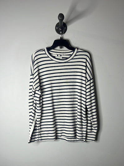 Aerie Wht/Blu Stripe Sweater