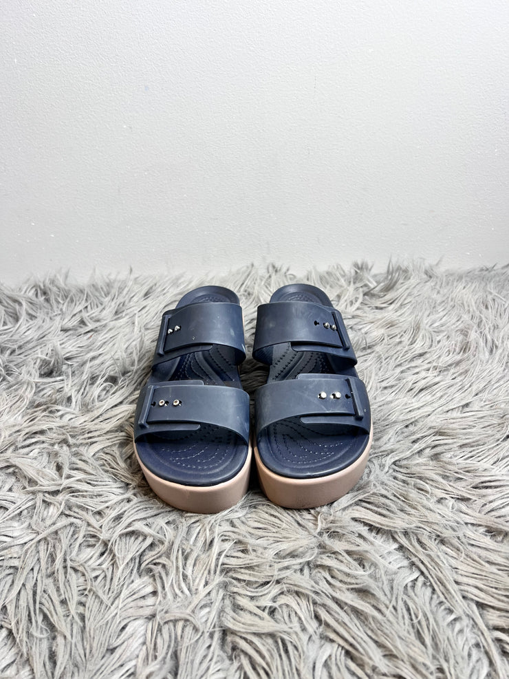 Crocs Navy Platform Sandals