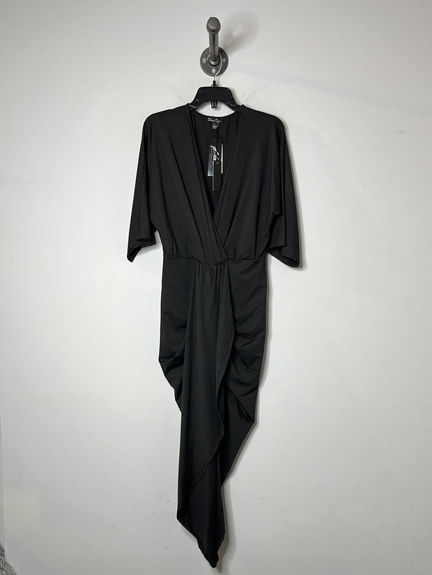 Blondie Black Maxi Wrap Dress