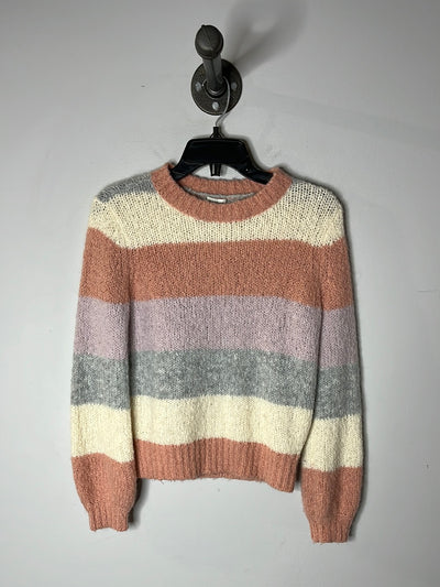 Sunday B Pink Striped Sweater