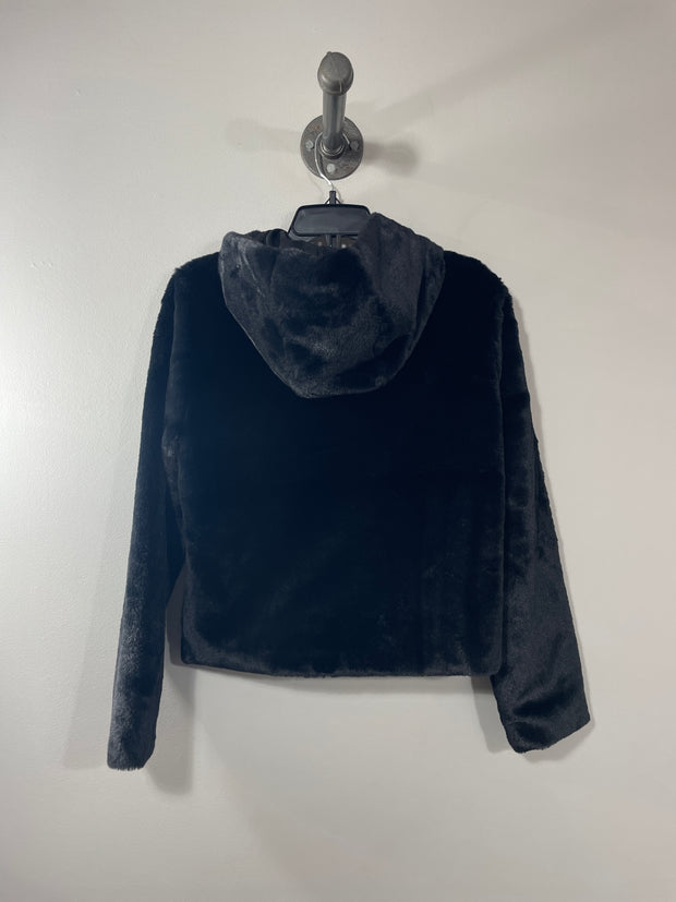 Abercrombie Blk Fuzzy Zip-Up