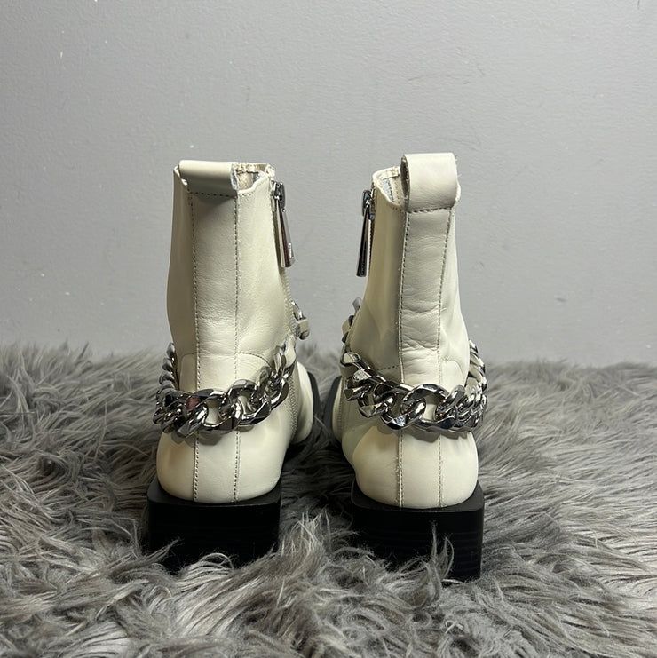 Zara White Chain Boots