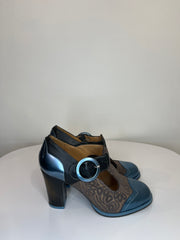 John Fluevog Blue Heels