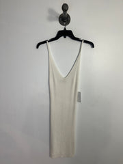 Cleo Apparel Wht Ribbed Dress