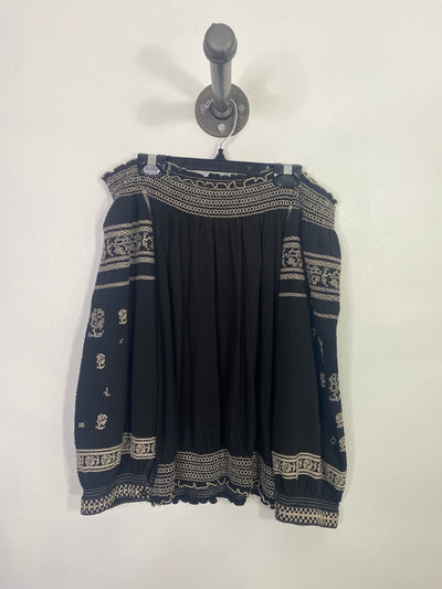 Tree P. Blk Off-Shoulder Top