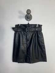 Zara Black Leather Skirt