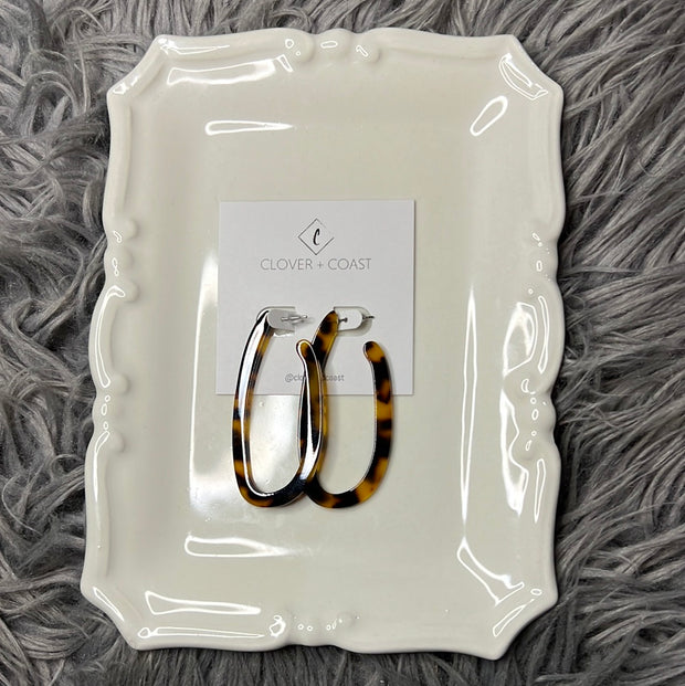 Acetate Oval Hoops