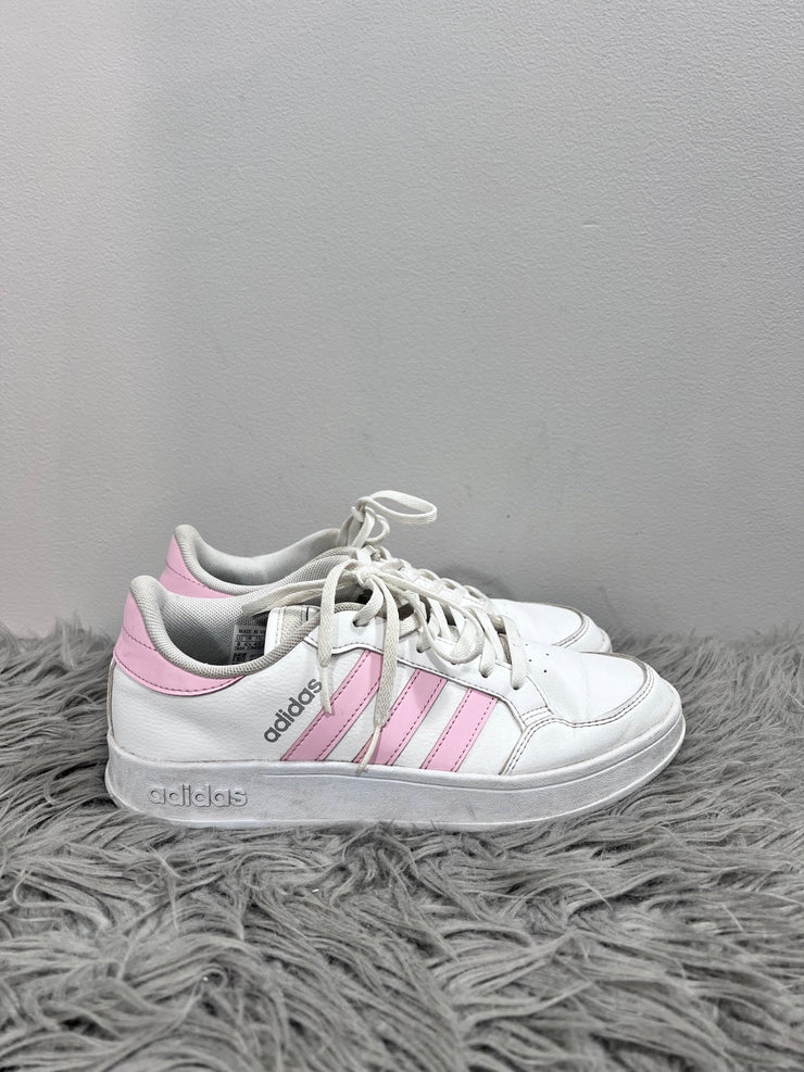 Zapatillas Adidas blancas y rosas