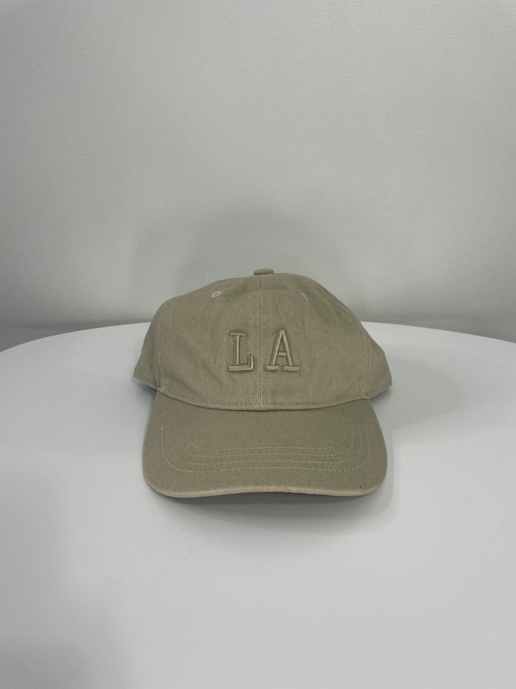 Casquette de baseball beige LA