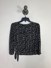 Velvet Blk/Wht Wrap Blouse
