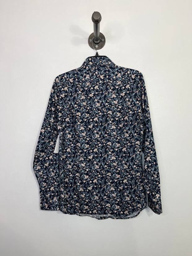 RW&CO Blue Floral Dress Shirt