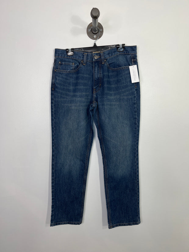 Red Head Dark Blue Jeans