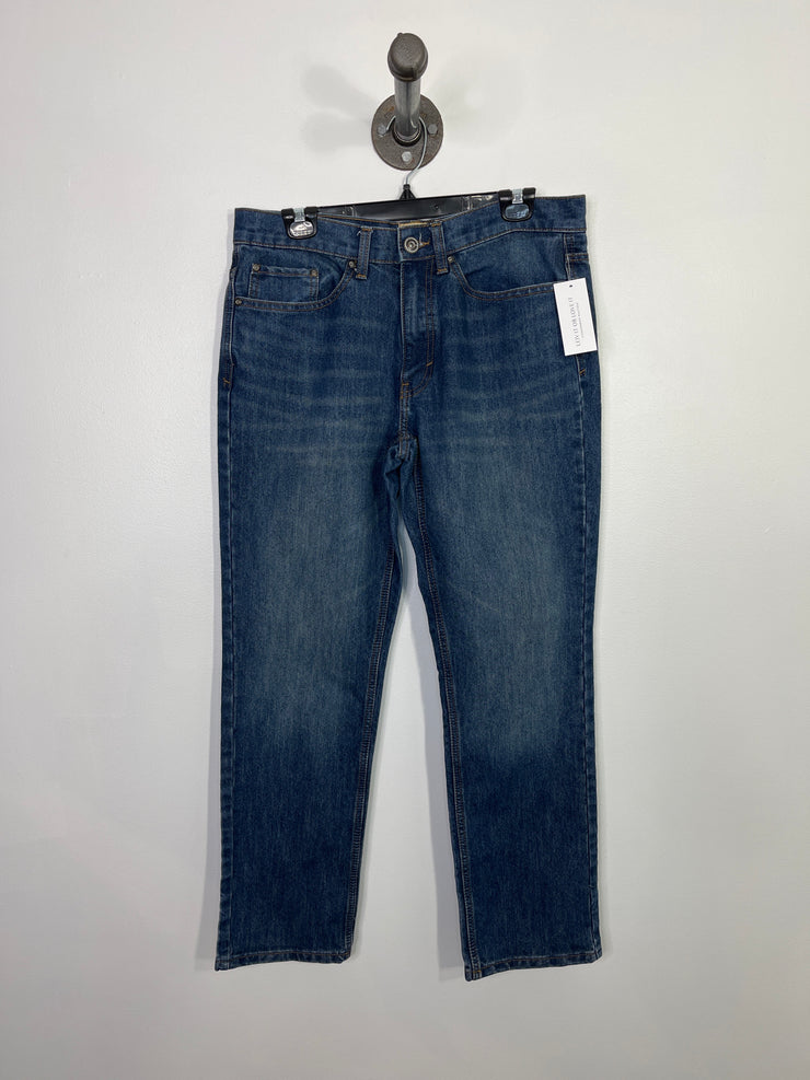 Red Head Dark Blue Jeans