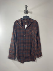 La Miel Brown Plaid Button-Up