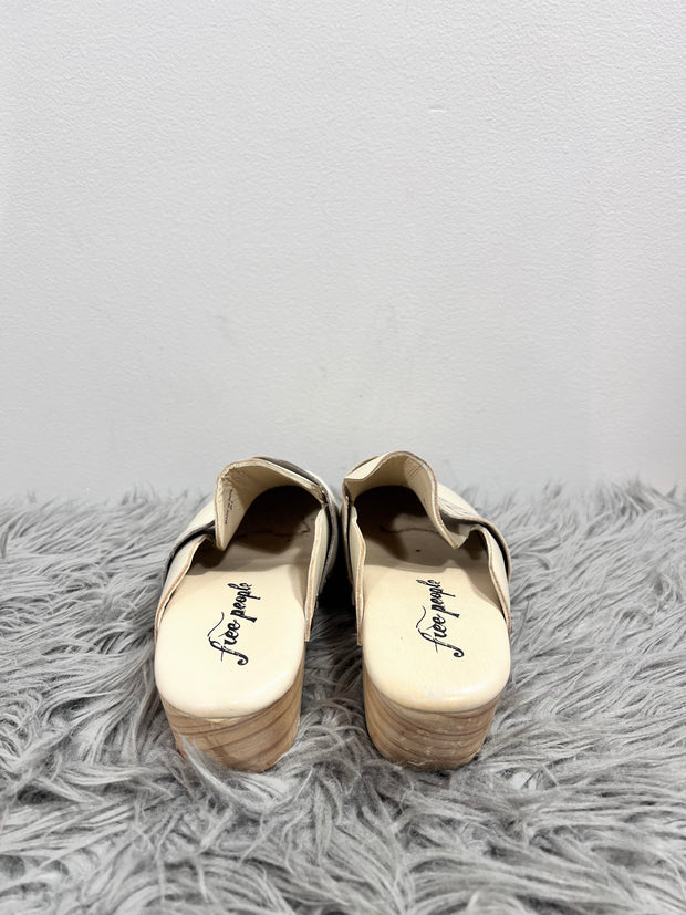 Free People Beige Clogs