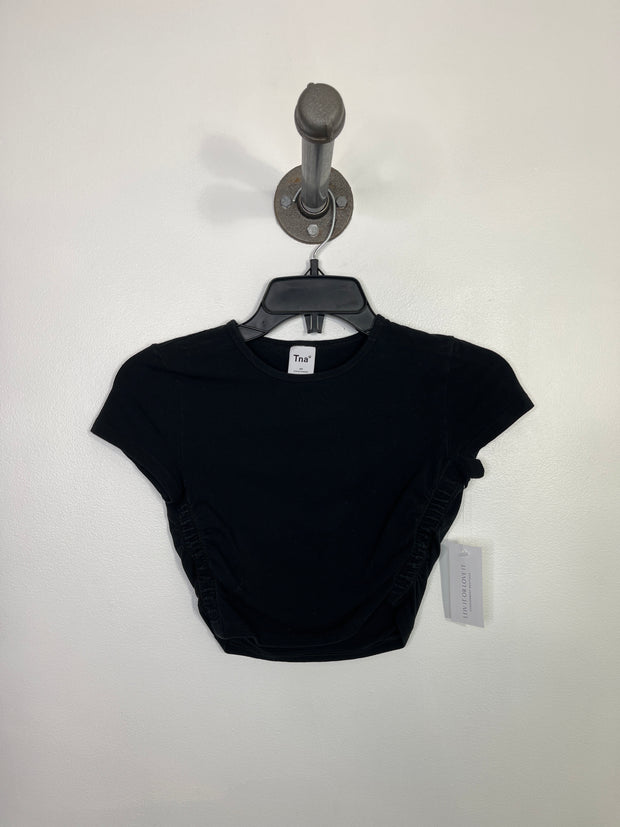 TNA Black Cropped Baby Tee