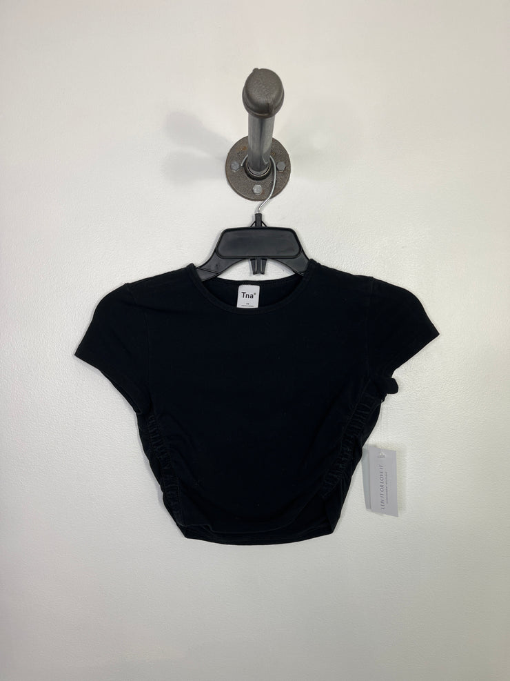 TNA Black Cropped Baby Tee